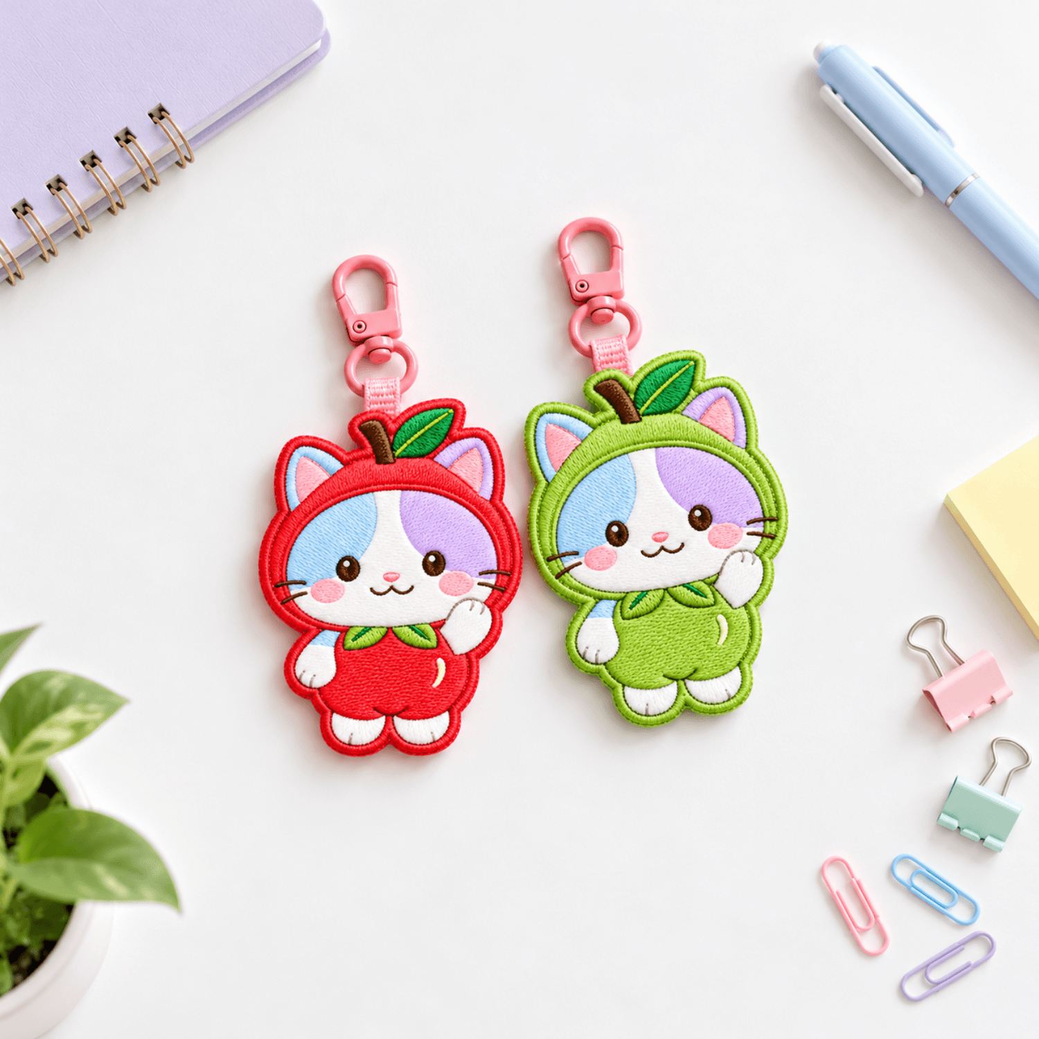 刺繍キーホルダー【Mサイズ/70mm】 - 画像 1